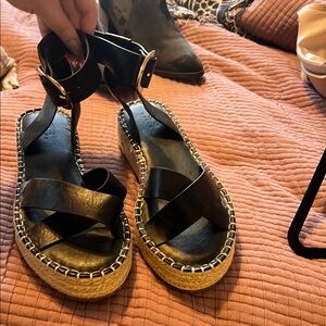 ASOS Black and Tan Espadrille Shoes